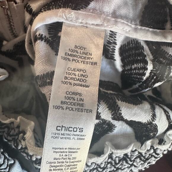 Chicos Petite Embroidered Smocked Jacket - Picture 4 of 10